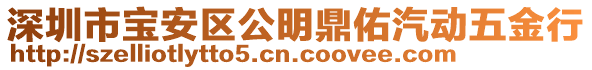 深圳市寶安區(qū)公明鼎佑汽動五金行