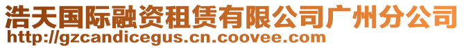 浩天國(guó)際融資租賃有限公司廣州分公司