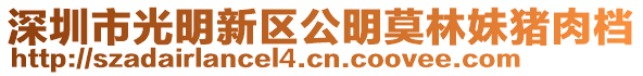 深圳市光明新區公明莫林妹豬肉檔