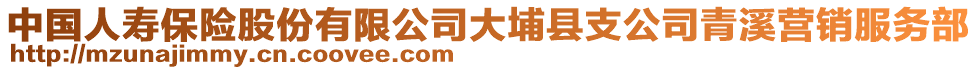 中國(guó)人壽保險(xiǎn)股份有限公司大埔縣支公司青溪營(yíng)銷服務(wù)部