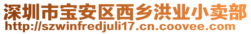 深圳市寶安區(qū)西鄉(xiāng)洪業(yè)小賣部