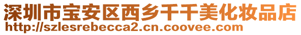 深圳市寶安區(qū)西鄉(xiāng)千千美化妝品店