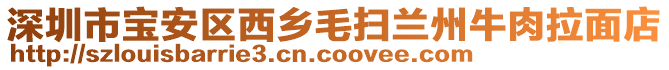 深圳市寶安區西鄉毛掃蘭州牛肉拉面店