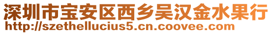 深圳市寶安區西鄉吳漢金水果行