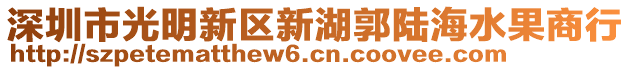 深圳市光明新區(qū)新湖郭陸海水果商行