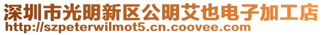 深圳市光明新區(qū)公明艾也電子加工店