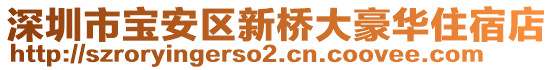深圳市寶安區(qū)新橋大豪華住宿店