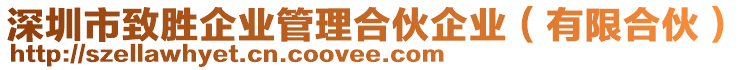 深圳市致勝企業管理合伙企業(有限合伙)
