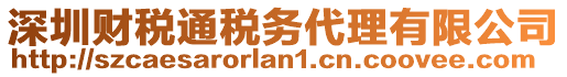 深圳財稅通稅務代理有限公司