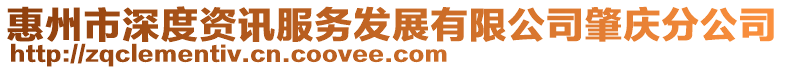 惠州市深度資訊服務發(fā)展有限公司肇慶分公司