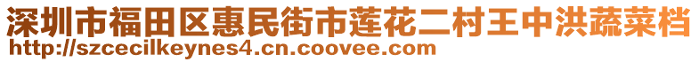 深圳市福田區惠民街市蓮花二村王中洪蔬菜檔