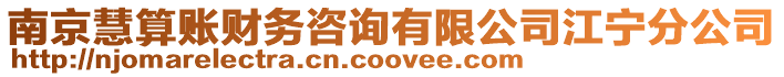 南京慧算賬財務咨詢有限公司江寧分公司
