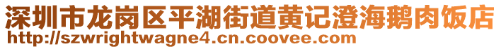 深圳市龍崗區平湖街道黃記澄海鵝肉飯店