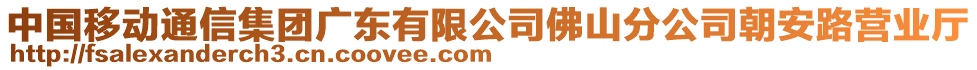 中國(guó)移動(dòng)通信集團(tuán)廣東有限公司佛山分公司朝安路營(yíng)業(yè)廳