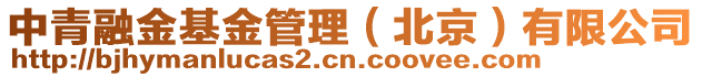 中青融金基金管理（北京）有限公司