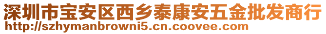 深圳市寶安區(qū)西鄉(xiāng)泰康安五金批發(fā)商行