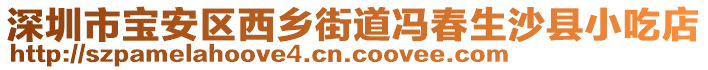深圳市寶安區西鄉街道馮春生沙縣小吃店