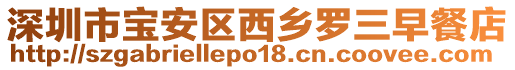 深圳市寶安區(qū)西鄉(xiāng)羅三早餐店