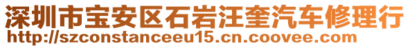 深圳市寶安區(qū)石巖汪奎汽車修理行