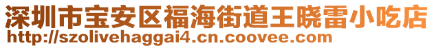 深圳市寶安區(qū)福海街道王曉雷小吃店