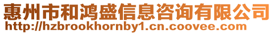 惠州市和鴻盛信息咨詢有限公司