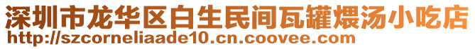 深圳市龍華區白生民間瓦罐煨湯小吃店
