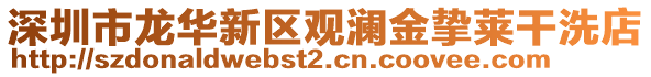 深圳市龍華新區觀瀾金摯萊干洗店