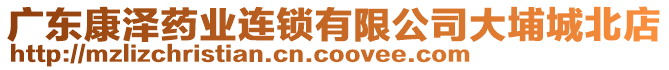 廣東康澤藥業(yè)連鎖有限公司大埔城北店