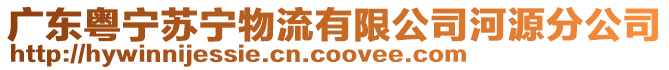 廣東粵寧蘇寧物流有限公司河源分公司