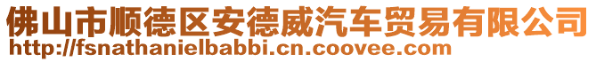 佛山市順德區(qū)安德威汽車貿(mào)易有限公司