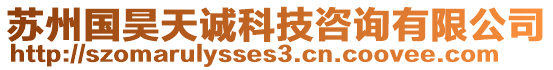 蘇州國(guó)昊天誠(chéng)科技咨詢有限公司