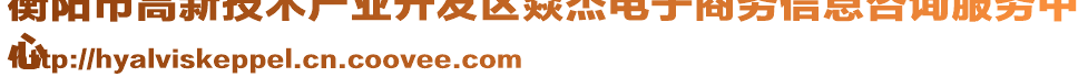 衡陽(yáng)市高新技術(shù)產(chǎn)業(yè)開(kāi)發(fā)區(qū)焱杰電子商務(wù)信息咨詢服務(wù)中
心