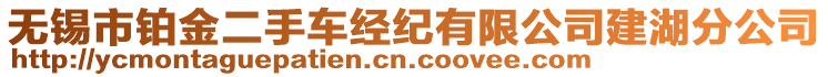 無錫市鉑金二手車經(jīng)紀有限公司建湖分公司