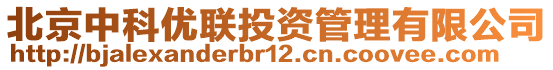 北京中科優(yōu)聯(lián)投資管理有限公司