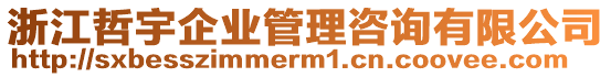 浙江哲宇企業(yè)管理咨詢有限公司