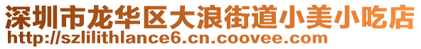 深圳市龍華區(qū)大浪街道小美小吃店