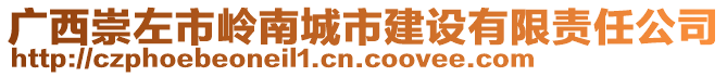 廣西崇左市嶺南城市建設(shè)有限責(zé)任公司