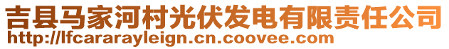 吉縣馬家河村光伏發(fā)電有限責(zé)任公司