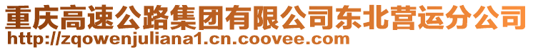 重慶高速公路集團(tuán)有限公司東北營運(yùn)分公司