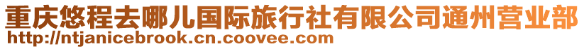 重慶悠程去哪兒國際旅行社有限公司通州營業部