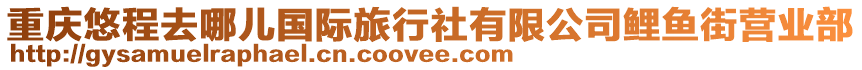 重慶悠程去哪兒國際旅行社有限公司鯉魚街營業部