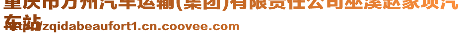 重慶市萬州汽車運輸(集團(tuán))有限責(zé)任公司巫溪趙家壩汽
車站