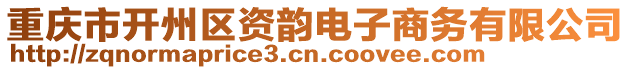 重慶市開州區(qū)資韻電子商務(wù)有限公司