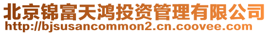 北京錦富天鴻投資管理有限公司