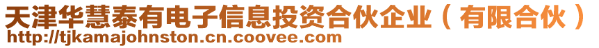 天津華慧泰有電子信息投資合伙企業(有限合伙)
