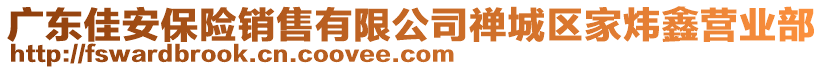 廣東佳安保險(xiǎn)銷售有限公司禪城區(qū)家煒鑫營(yíng)業(yè)部