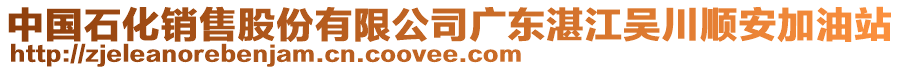 中國(guó)石化銷(xiāo)售股份有限公司廣東湛江吳川順安加油站