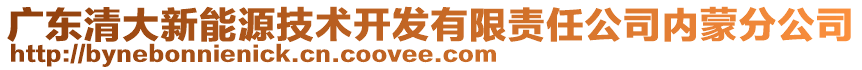 廣東清大新能源技術開發(fā)有限責任公司內蒙分公司