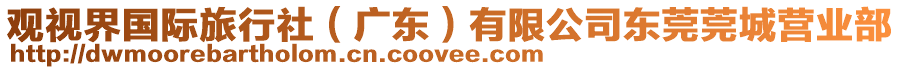 觀視界國(guó)際旅行社（廣東）有限公司東莞莞城營(yíng)業(yè)部