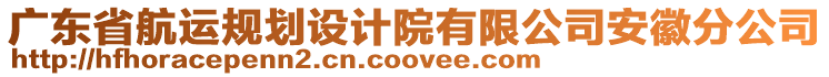 廣東省航運(yùn)規(guī)劃設(shè)計(jì)院有限公司安徽分公司